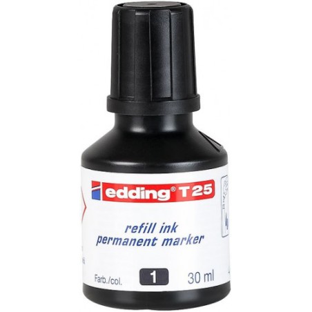 3581-FRASCO TINTA PARA RELLENAR 30ML NEGRO EDDING T25-001