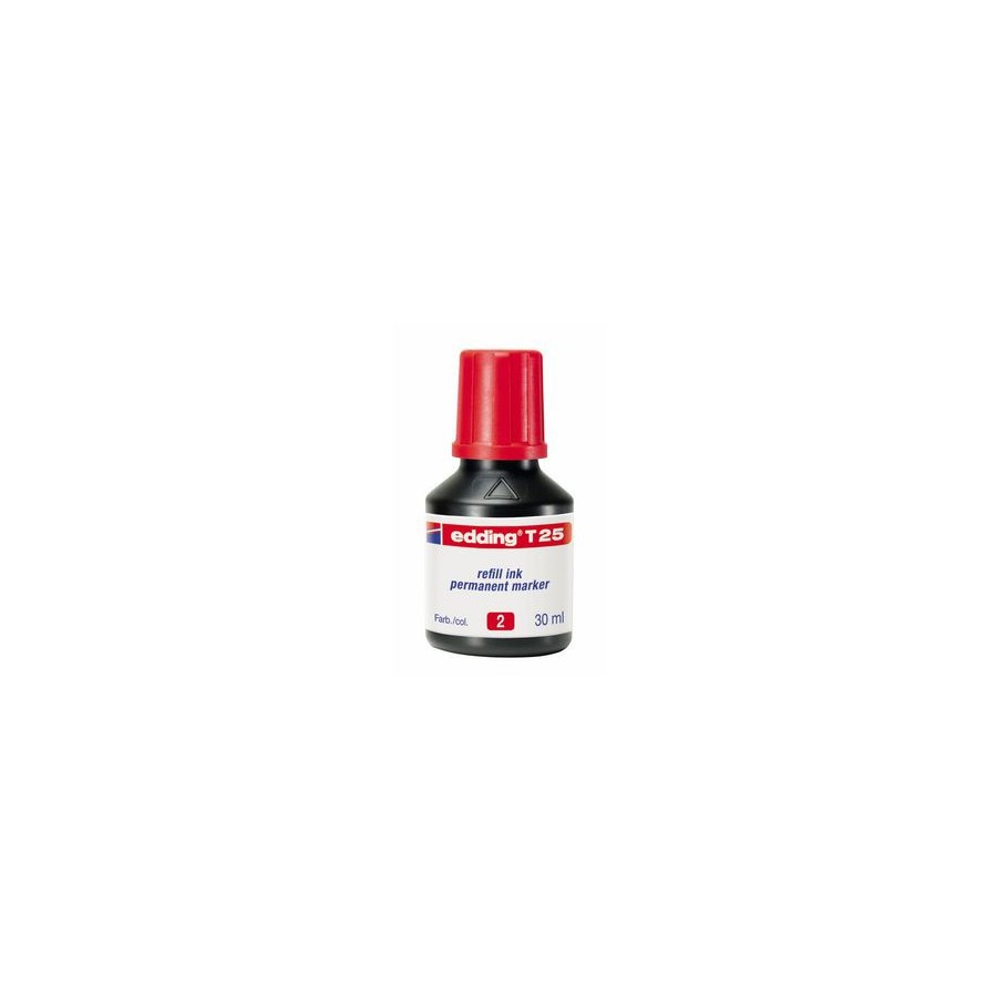 3591-FRASCO TINTA PARA RELLENAR 25ML ROJA EDDING T25-002