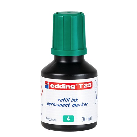 3593-FRASCO TINTA PARA RELLENAR 25ML VERDE EDDING T25-004