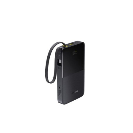 36012-OS-BASEUS ENERFILL FC51 BIPOW2 PRO DIGITAL DISPLAY POWER BANK WITH BUILT-IN CABLE 10000MAH 22.5W COSMIC BLACK