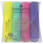 3602-ESTUCHE 4 MARCADORES FLUOR TEXTLINER SURTIDO PASTEL FABER CASTELL 154610