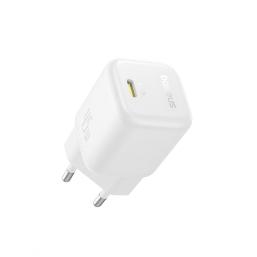 36025-OS-BASEUS PICOGO GAN FAST CHARGER 1C 45W EU MOON WHITE