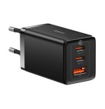 36034-BASEUS GAN5 PRO FAST CHARGER 2C+U 65W  EU  BLACK(INCLUDE:BASEUS XIAOBAI SERIES FAST CHARGING CABLE TYPE-C  TO TYPE