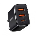 36038-BASEUS COMPACT QUICK CHARGER 2U+C 30W EU BLACK