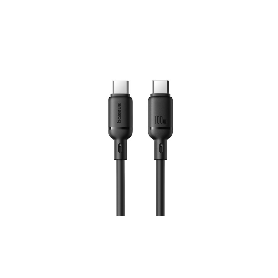 36044-OS-BASEUS SILKY SERIES FAST CHARGING CABLE TYPE-C TO TYPE-C 100W 1M CLUSTER BLACK