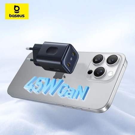 36057-OS-BASEUS PICOGO AN13 FAST CHARGER 2C 45W EU COSMIC BLACK