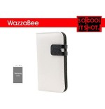 36061-FUNDA WAZZABEE PARA SAMSUNG S IV POLIPIEL, MARCO INT. PLASTICO,CIERRE MAGNETICO,BLANCO (WB-S4-WP-WH)
