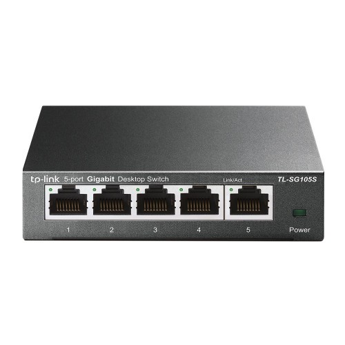 3609-TP-LINK TL-SG105S No administrado L2 Gigabit Ethernet (10/100/1000) Negro