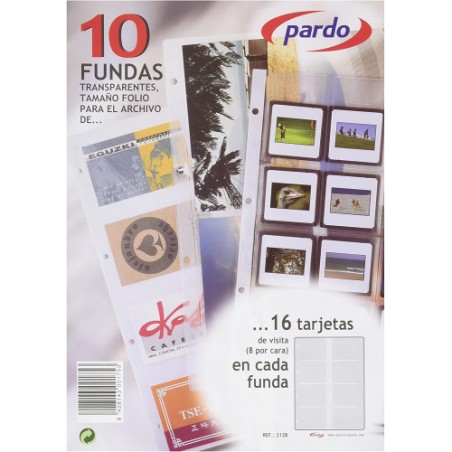 3619-RECAMBIO DE 10 FUNDAS CON 16 TARJETAS POR FUNDA PARDO 212800