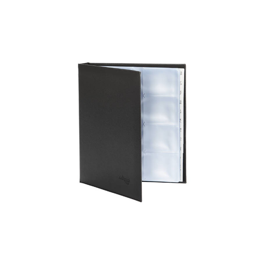 3620-TARJETERO AUTOGRAPH TAMANO FOLIO PARA 320 TARJETAS EN COLOR NEGRO PARDO 617501