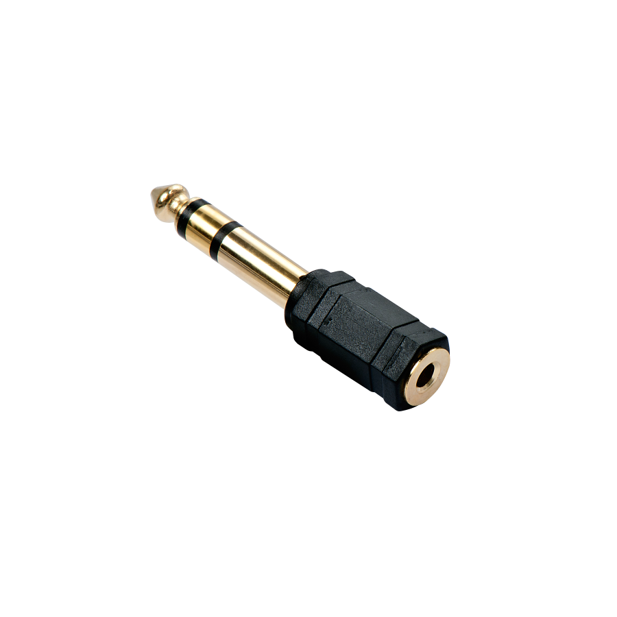 36320-Lindy 35620 cambiador de genero para cable 6.3mm 3.5mm Negro