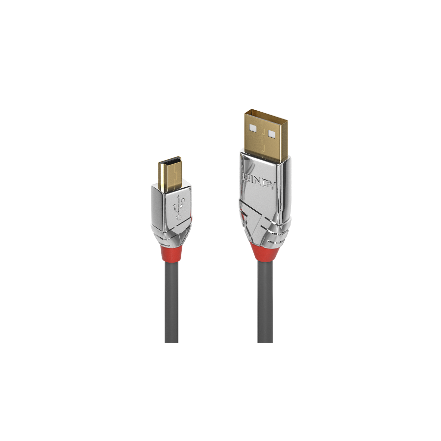 36449-Lindy 36632 cable USB USB 2.0 2 m USB A Mini-USB B Gris