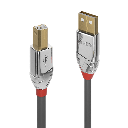 36461-Lindy 36642 cable USB USB 2.0 2 m USB A USB B Gris