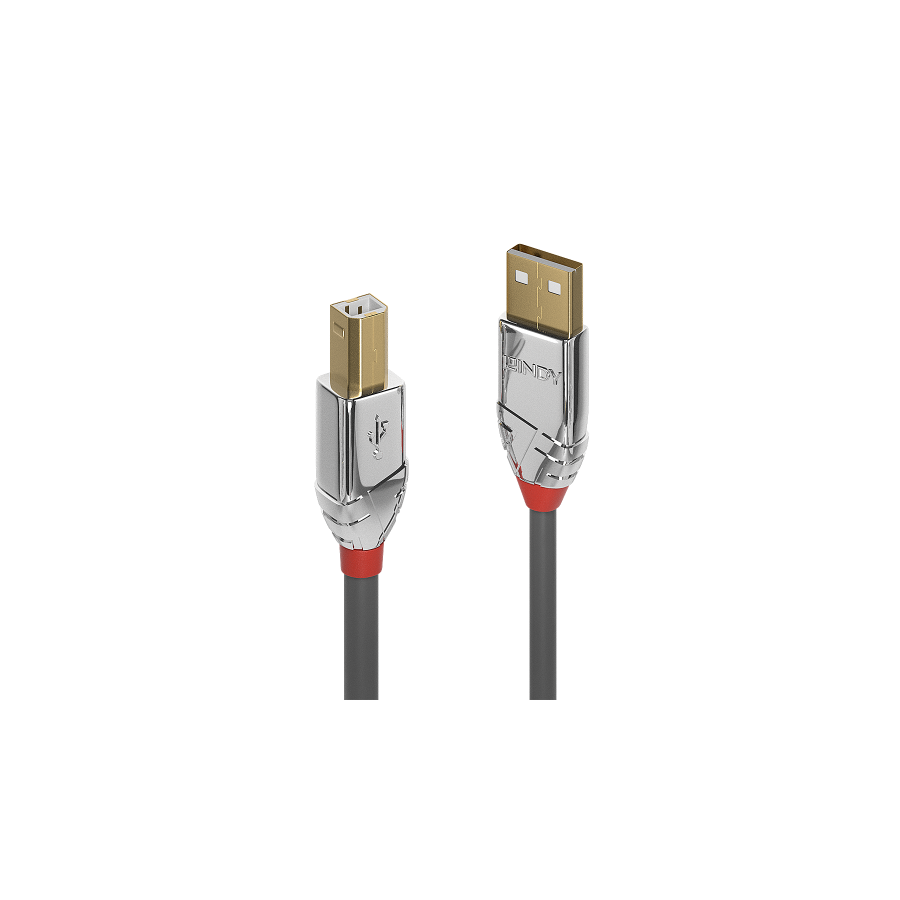 36461-Lindy 36642 cable USB USB 2.0 2 m USB A USB B Gris
