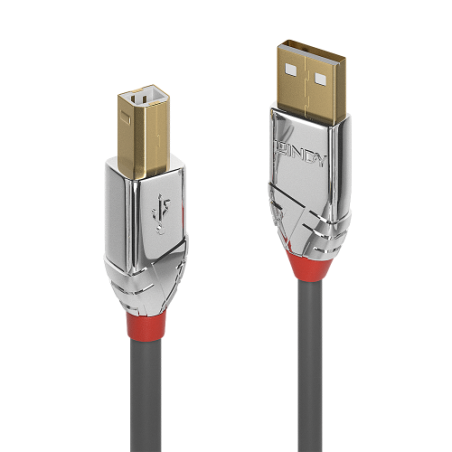 36461-Lindy 36642 cable USB USB 2.0 2 m USB A USB B Gris