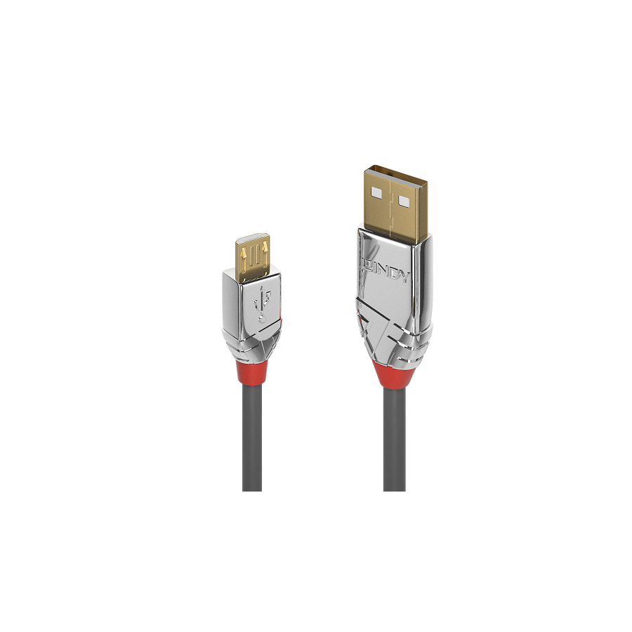 36473-Lindy 36652 cable USB USB 2.0 2 m USB A Micro-USB B Gris