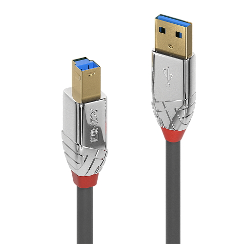 36487-Lindy 36664 cable USB USB 3.2 Gen 1 (3.1 Gen 1) 5 m USB A USB B Gris