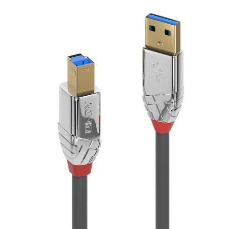 36487-Lindy 36664 cable USB USB 3.2 Gen 1 (3.1 Gen 1) 5 m USB A USB B Gris