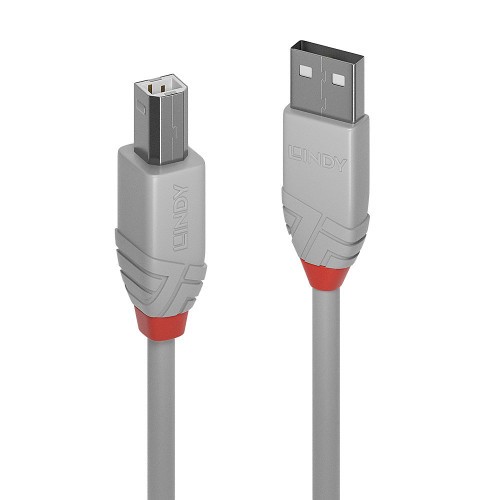 36513-Lindy 36681 cable USB USB 2.0 0,5 m USB A USB B Gris