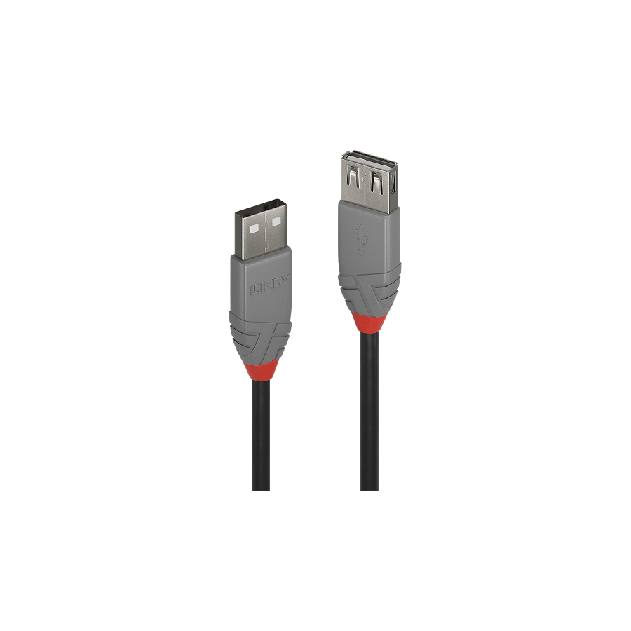 36545-Lindy 36705 cable USB USB 2.0 5 m USB A Negro, Gris