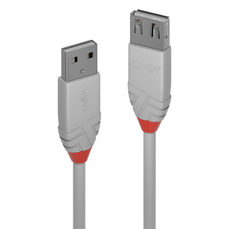 36557-Lindy 36715 cable USB USB 2.0 5 m USB A Gris