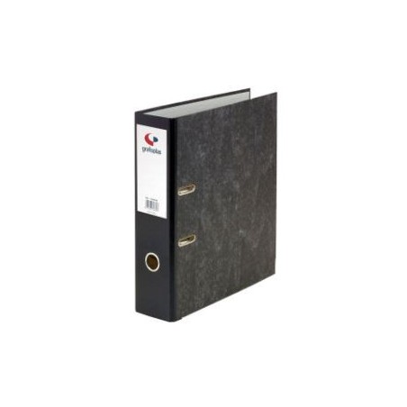 3656-ARCHIVADOR JASPEADO  ECOCLASSIC NEGRO 1/4 NATURAL LOMO ANCHO 215X230X75 GRAFOPLAS 7149000