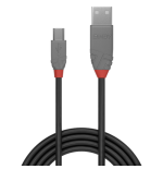 36562-Lindy 36721 cable USB USB 2.0 0,5 m USB A Mini-USB B Negro, Gris