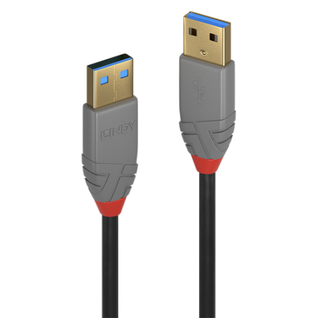 36593-Lindy 36750 cable USB USB 3.2 Gen 1 (3.1 Gen 1) 0,5 m USB A Negro