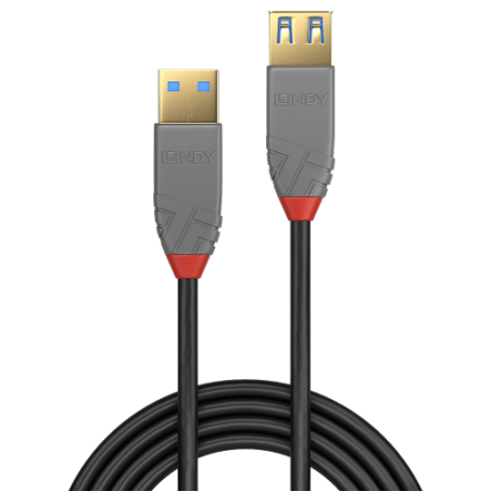 36604-Lindy 36760 cable USB USB 3.2 Gen 1 (3.1 Gen 1) 0,5 m USB A Negro