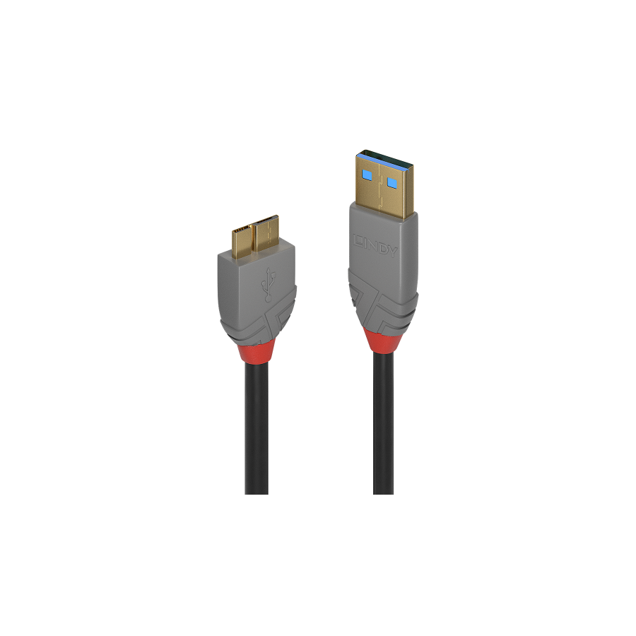 36613-Lindy 36766 cable USB USB 3.2 Gen 1 (3.1 Gen 1) 1 m USB A Micro-USB B Negro