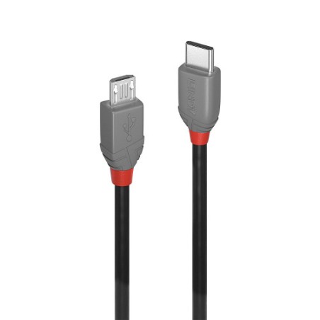 36651-Lindy 36893 cable USB USB 2.0 3 m USB C Micro-USB B Negro