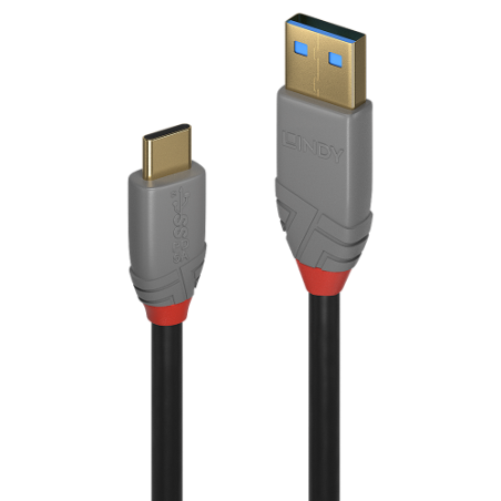 36673-Lindy 36913 cable USB 2 m USB C USB A Negro