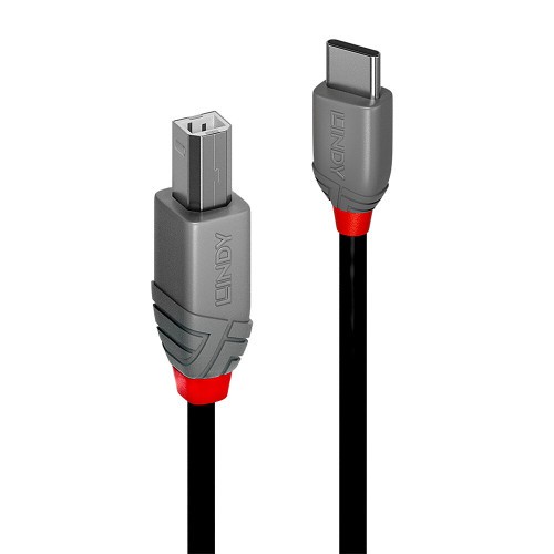 36701-Lindy 36940 cable USB USB 2.0 0,5 m USB C USB B Negro