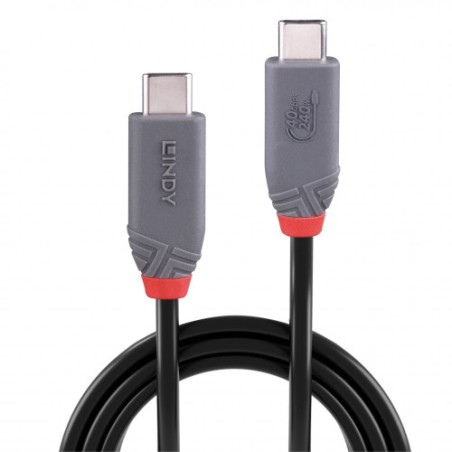 36718-Lindy 36956 cable USB USB4 Gen 3x2 0,8 m USB C Negro