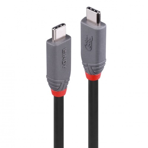 36721-Lindy 36958 cable USB USB4 Gen 3x2 2 m USB C Negro