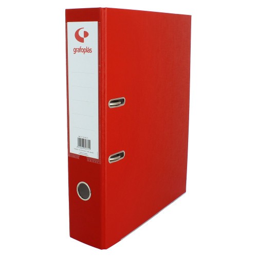 3689-ARCHIVADOR PALANCA 65 COLOR ROJO A4 LOMO ANCHO 290X320X75 GRAFOPLAS 17269551