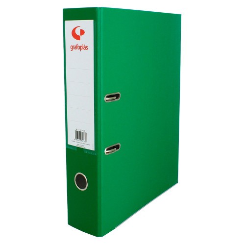 3691-ARCHIVADOR PALANCA 65 COLOR VERDE A4 LOMO ANCHO 290X320X75 GRAFOPLAS 17269520