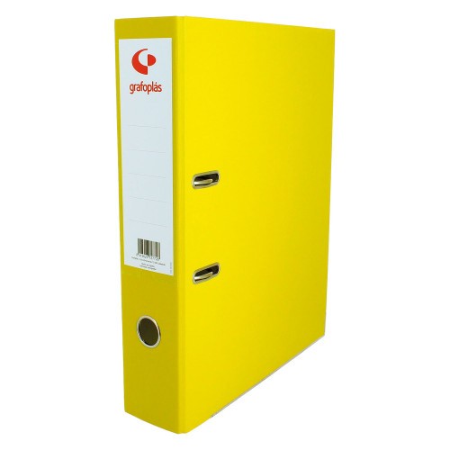 3693-ARCHIVADOR PALANCA 65 COLOR AMARILLO A4 LOMO ANCHO 290X320X75 GRAFOPLAS 17269560