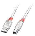 36968-Lindy 41750 cable USB USB 2.0 0,2 m USB A USB B Transparente