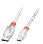 36973-Lindy 41780 cable USB USB 2.0 0,2 m USB A Mini-USB B Transparente