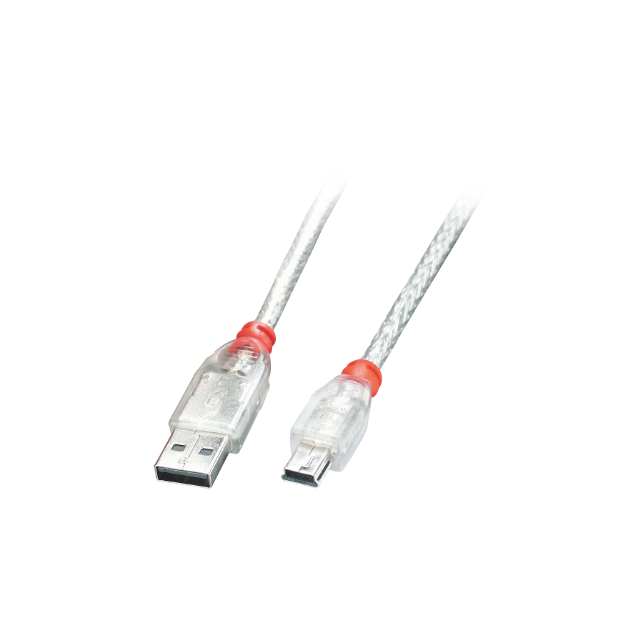 36976-Lindy 41783 cable USB USB 2.0 2 m USB A Mini-USB B Transparente