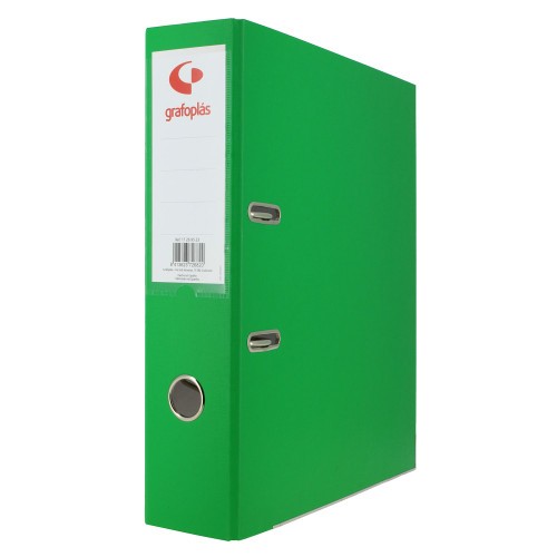 3704-ARCHIVADOR PALANCA 65 COLOR VERDE CLARO A4 LOMO ANCHO 290X320X75 GRAFOPLAS 17269523