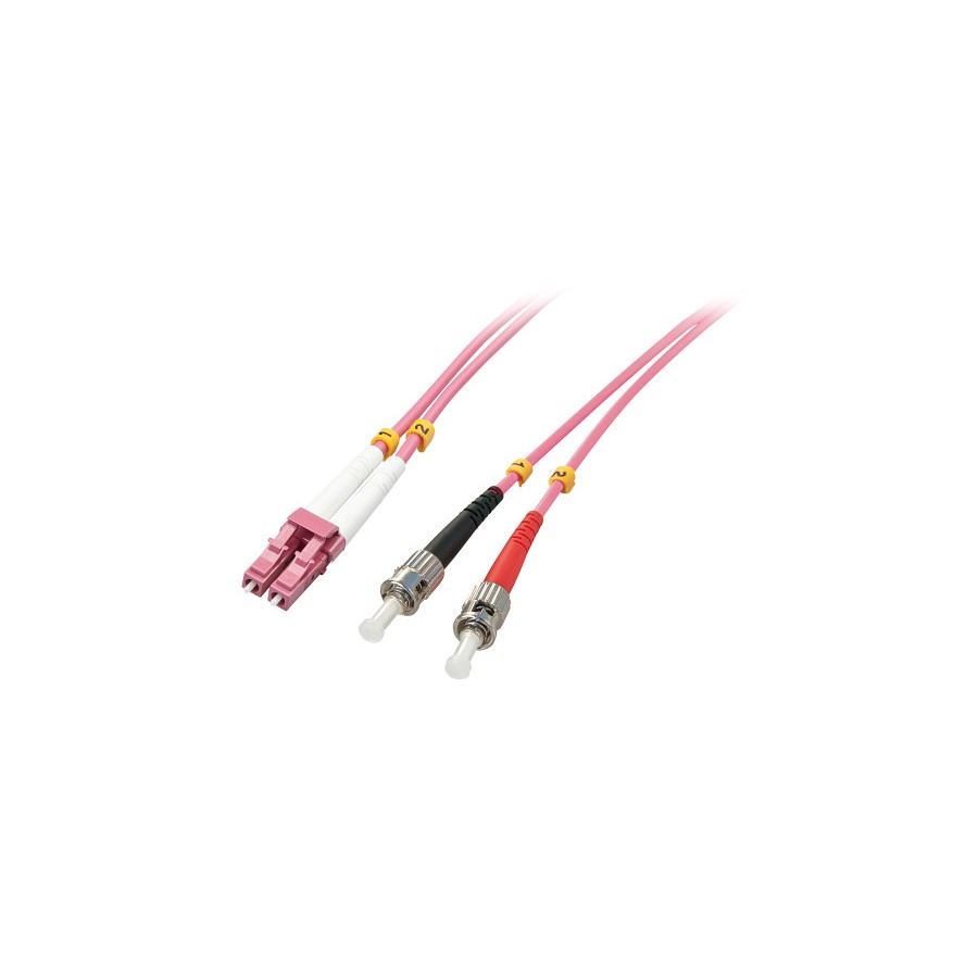 37143-Lindy 46351 Cable de fibra optica e InfiniBand 2 m LC ST Rosa