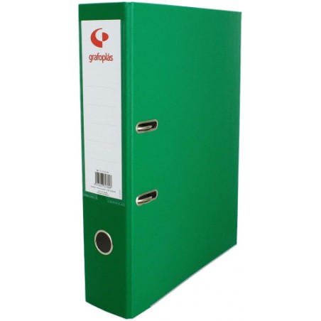 3715-ARCHIVADOR PALANCA 45 COLOR VERDE FOLIO LOMO ESTRECHO 290X350X55 GRAFOPLAS 17279320