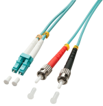 37175-Lindy 20m OM3 LC - ST Duplex Cable de fibra optica e InfiniBand Turquesa