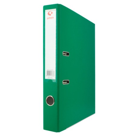 3735-ARCHIVADOR PALANCA 45 COLOR VERDE A4 LOMO ESTRECHO 290X320X55 GRAFOPLAS 17269320
