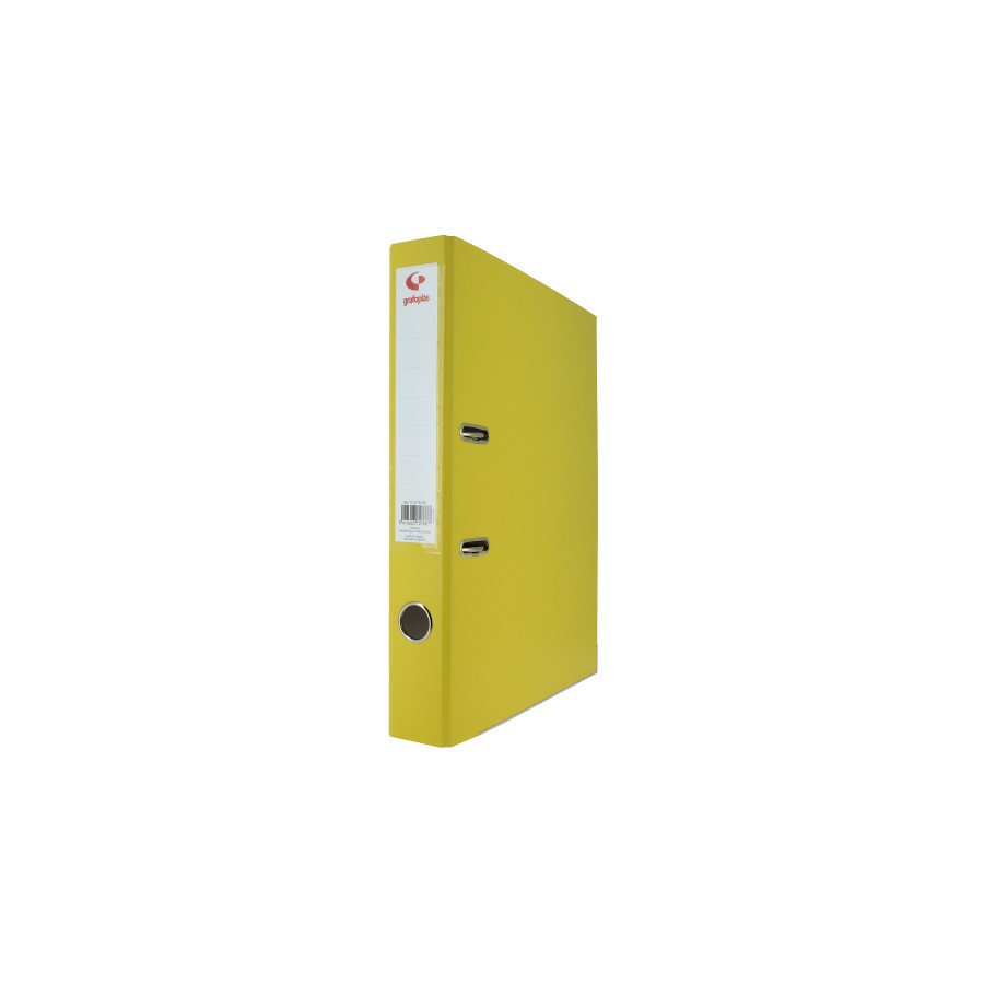 3738-ARCHIVADOR PALANCA 45 COLOR AMARILLO A4 LOMO ESTRECHO 290X320X55 GRAFOPLAS 17269360