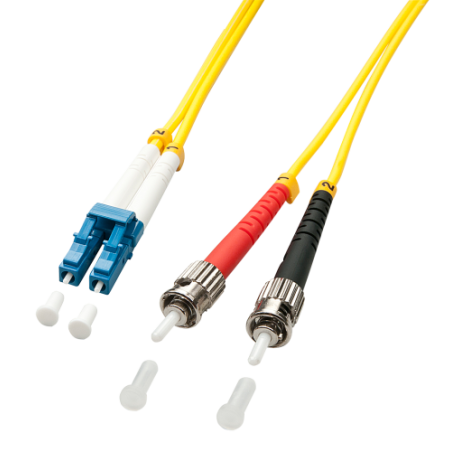37566-Lindy 2m LC/ST Cable de fibra optica e InfiniBand Multicolor, Amarillo