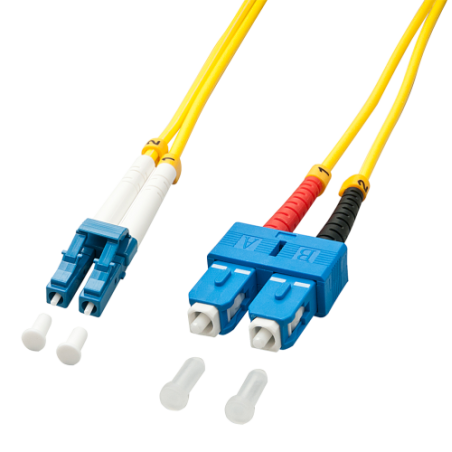37571-Lindy 47472 Cable de fibra optica e InfiniBand 3 m LC SC Amarillo