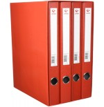 3764-MODULO 4 CARPETAS 2 ANILLAS 25 MM ROJO FOLIO 290X350X180 GRAFOPLAS 7282451